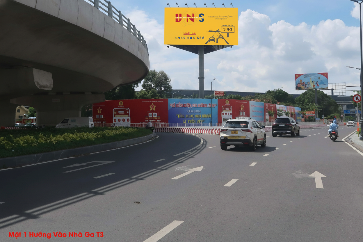 Pano 3 mặt đường dẫn vào nhà ga T3 - góc đường 18E